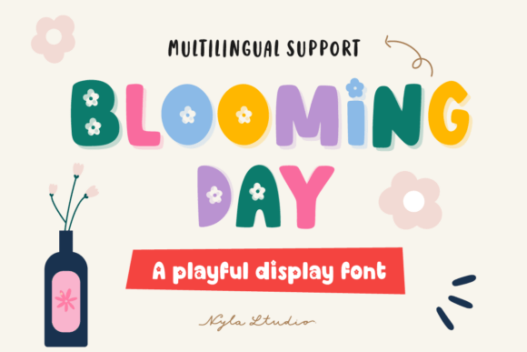 Blooming Day: A Playful Sans-Serif Display Font for Creative Campaigns
