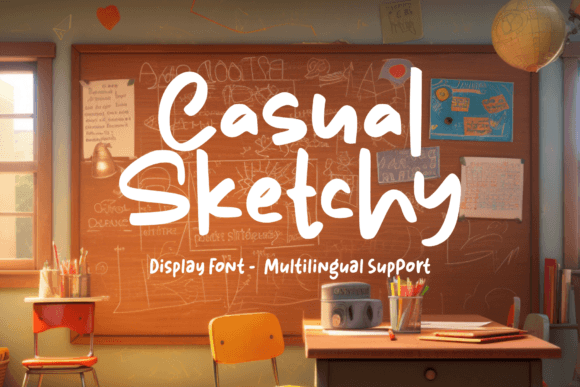 Casual Sketchy: A Hand-Drawn Display Font for Warm Brand Identities