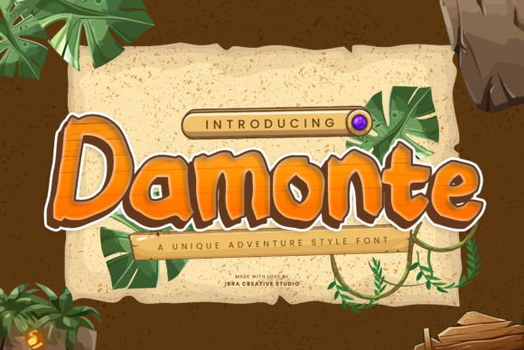Damonte: An Adventure Display Font for Editorial Design