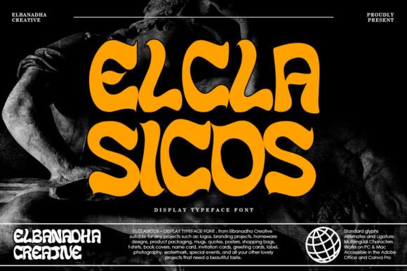 Elclasico Display Typeface for Branding and Packaging