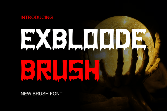 Exbloodebrush: A Bold Display Font for Handmade Products and Printables