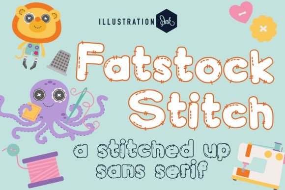 Fatstock Stitch: A Hand-Crafted Display Font for Authentic Branding