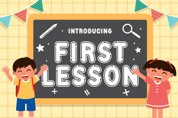 First Lesson Display Font for a Cozy Café Brand Identity