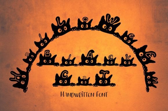 Halloween Black Cat Display Font for Web Design Projects