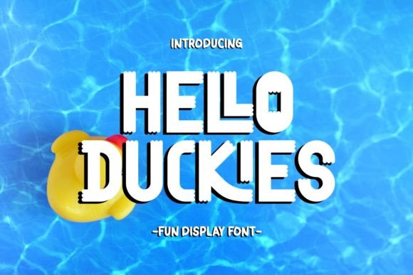 Hello Duckies Display Font for Cheerful Brand Design