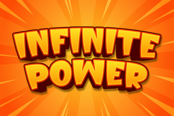 Infinite Power: A Bold and Playful Display Font for Crafters