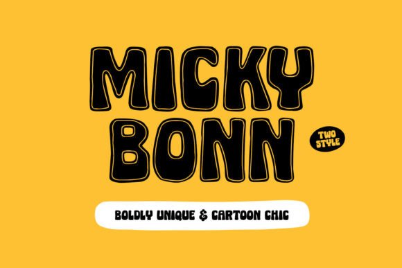Micky Bonn Font: A Playful Display Typeface for Bold Branding