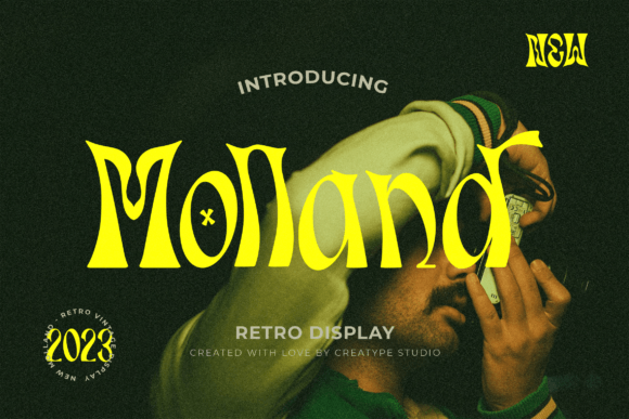 Molland Groovy Display Font for Wedding and Handmade Branding