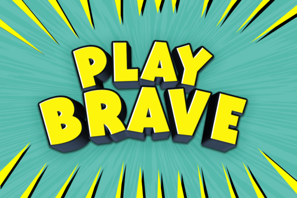 Play Brave: A Bold Display Font for Joyful Designs