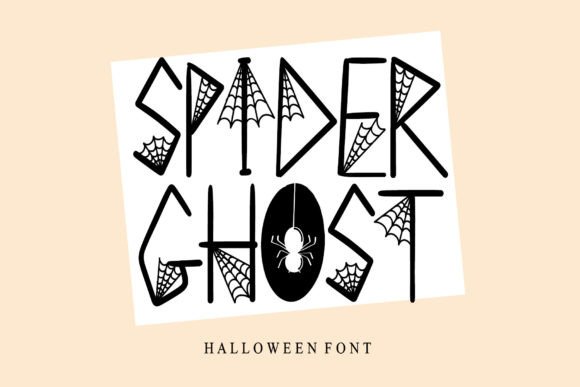 Spider Ghost Font: Halloween Display Typeface