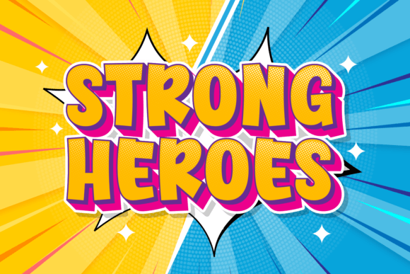 Strong Heroes: A Bold Display Font for Impactful Design