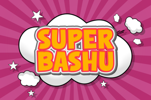 Super Bashu: A Bold Display Font for Pop Art and Kids Brands
