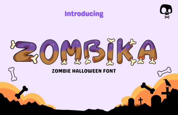 Zombika Font: A Playful Display Typeface for Small Business Halloween Branding
