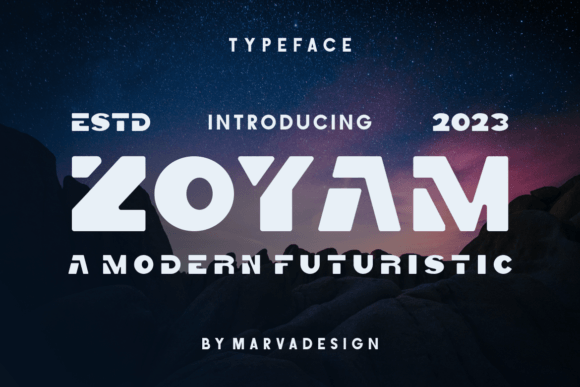 Zoyam: A Whimsical Display Font for Creative Projects